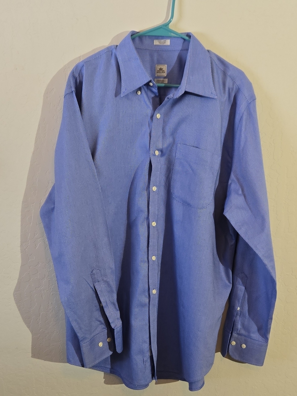 Peter Millar Blue Long-Sleeve Dress Shirt